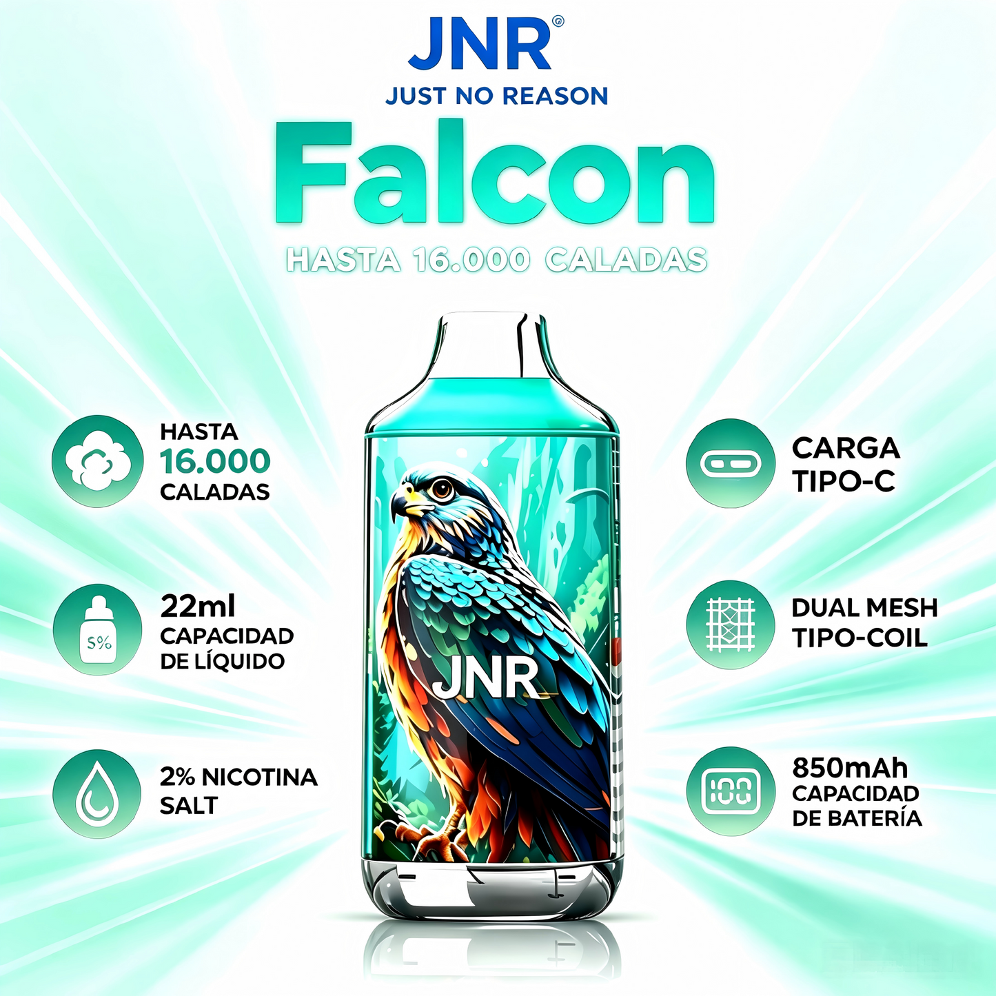 JNR Falcon 16000 Puffs Vape Desechable