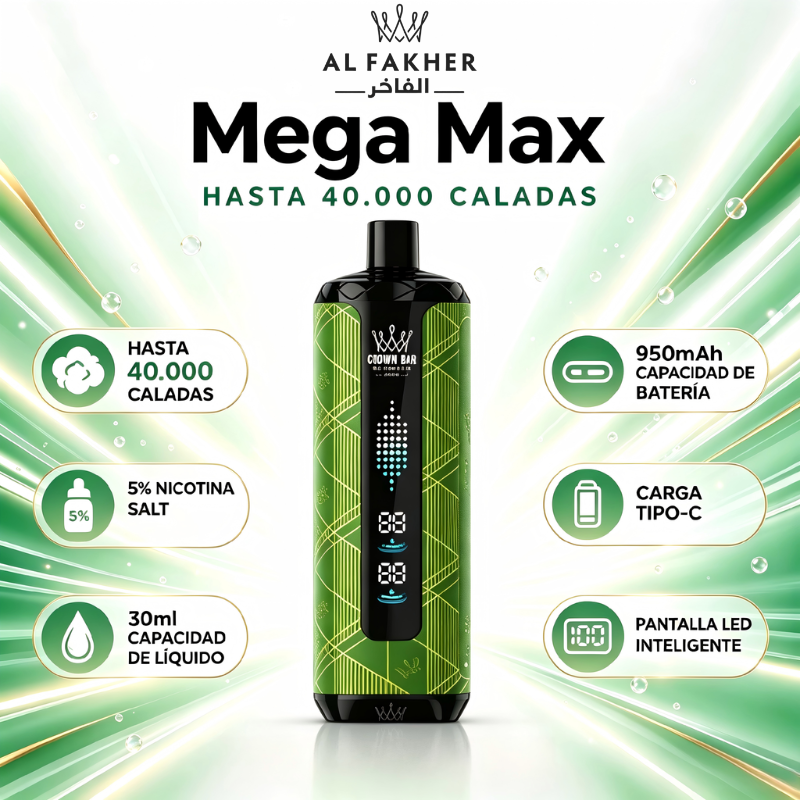 Al Fakher Mega Max 40000 Puffs Vape Desechable