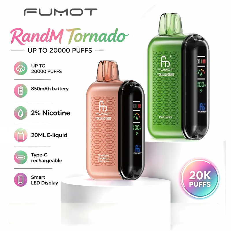 FUMOT RandM Tornado 20000 Puffs - 10pcs