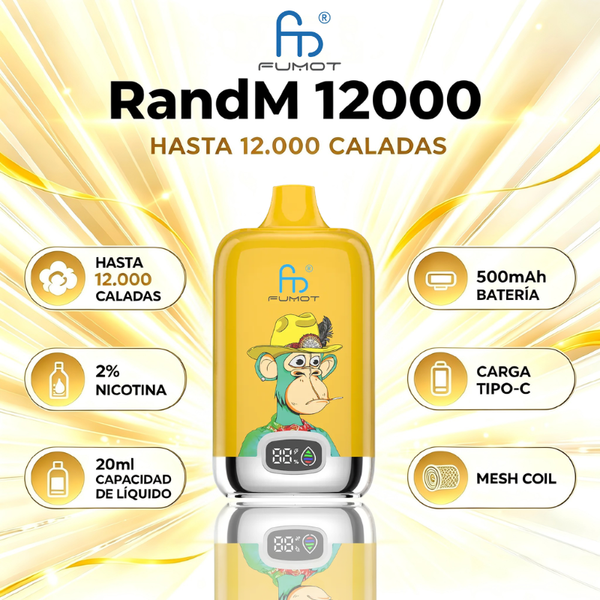 FUMOT RandM Digital Box 12000 Puffs Vape Desechable