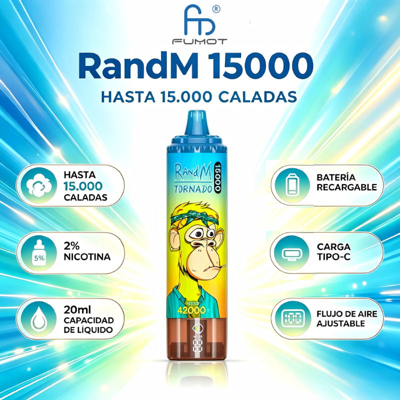 FUMOT RandM 15000 Puffs Vape Desechable