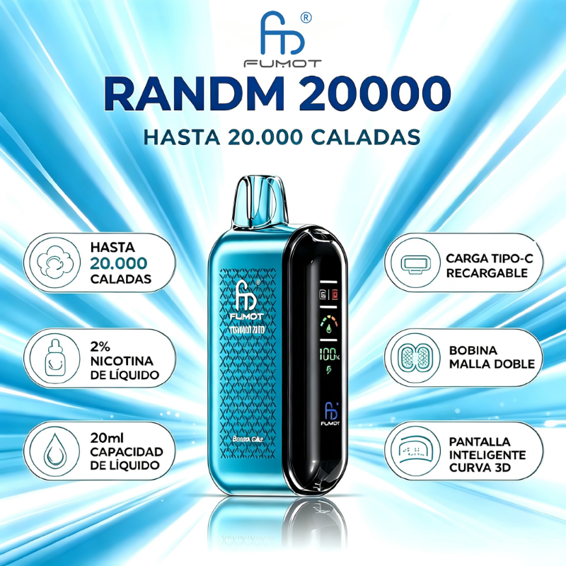 FUMOT RandM Tornado 20000 Puffs Vape Desechable
