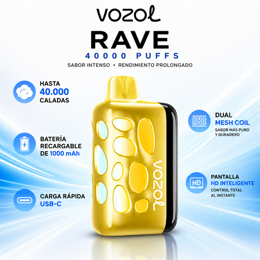VOZOL Rave 40000 Puffs Vape Desechable