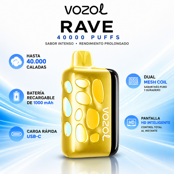 VOZOL Rave 40000 Puffs Vape Desechable