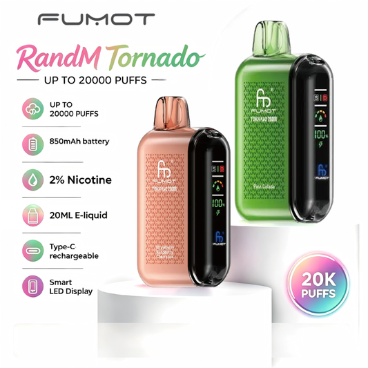 FUMOT RandM Tornado 20000 Puffs - 10pcs