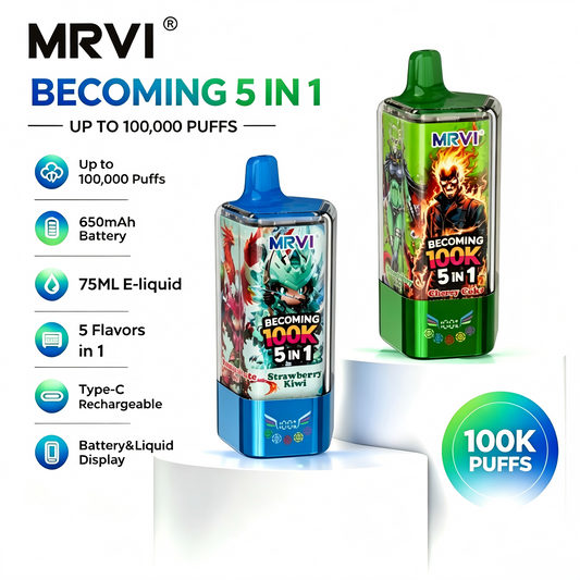 MRVI Becoming  100K 5 En 1 -50Pcs Vape Desechable