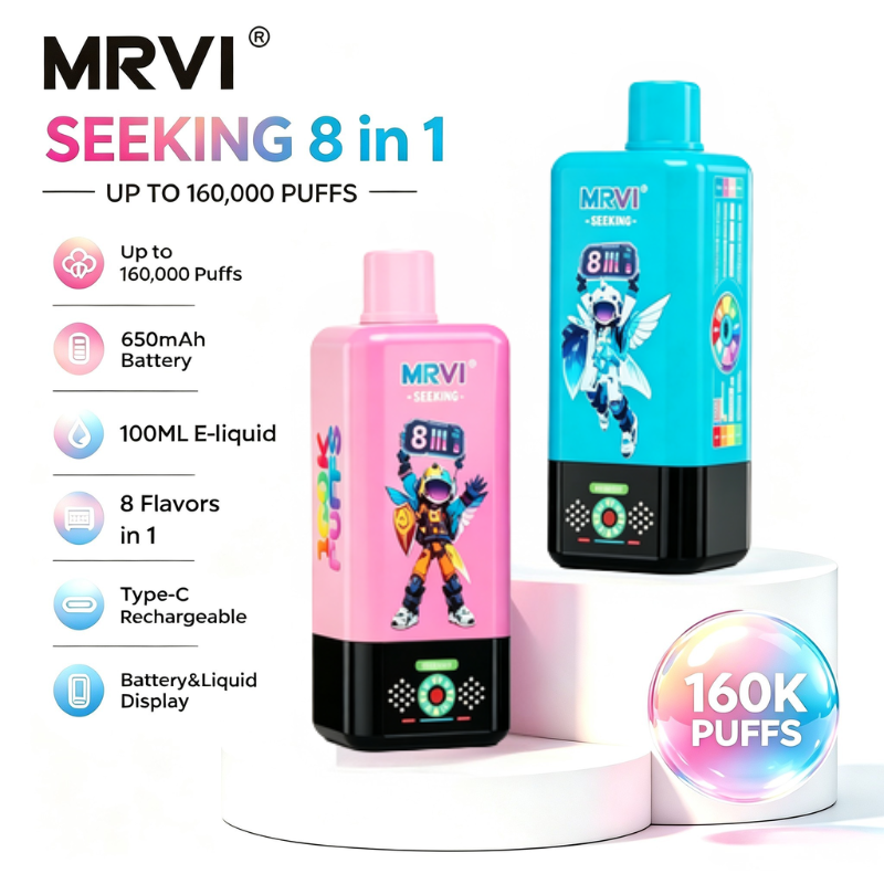 MRVI SEEKING 160K Puffs 8 in 1 vape Desechabl Device -Shop online Spain
