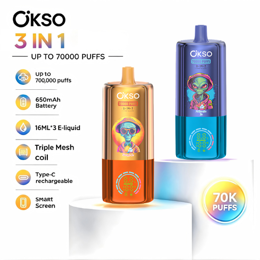 OKSO 3-IN-1 70K Disposable Vape