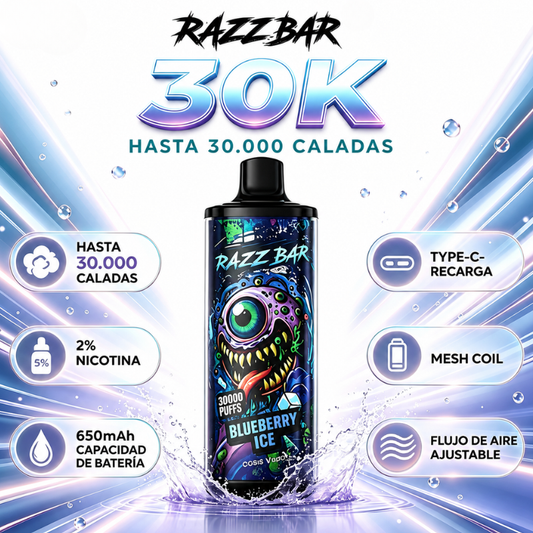 Razz Bar 30000 Puffs Vape Desechable Original
