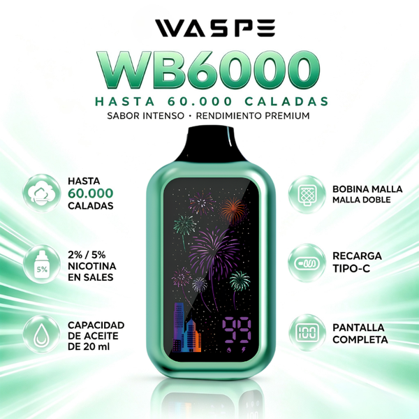 WASBAR 60000 Puffs Vape Desechable Original